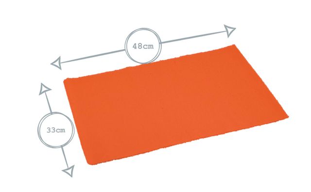 Lushomes Table Mats & Runner Set - Orange | Mats 13 x 51 inch