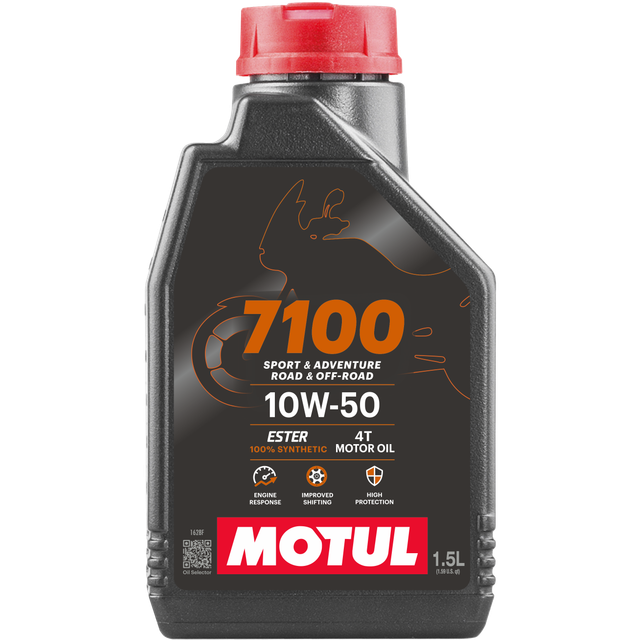 Motul 7100 4T 10W-50 API SN Fully Synthetic Petrol Engine Oil for Bikes | 1.5L