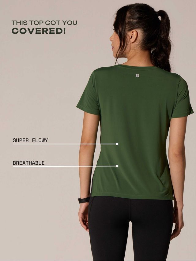 Cava Women's Top Lay-Low | Olive - XS/S