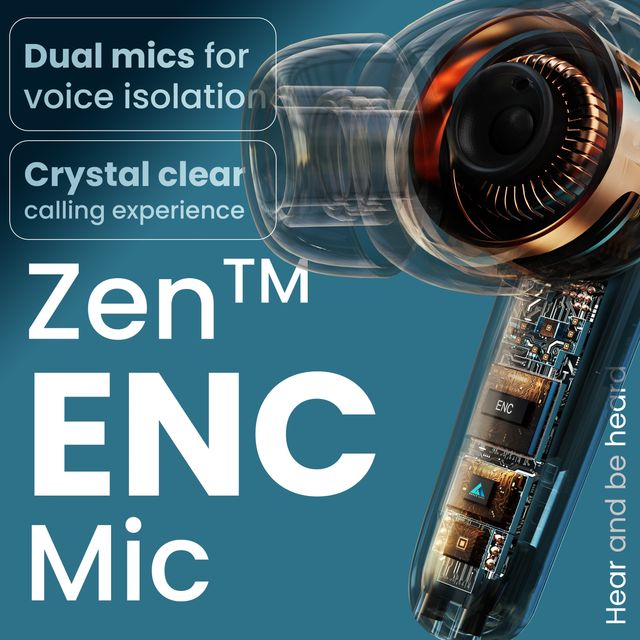 Boult Audio X70 with Zen ENC Mic | 60H Battery Life | Low Latency Gaming | Black | In the Ear