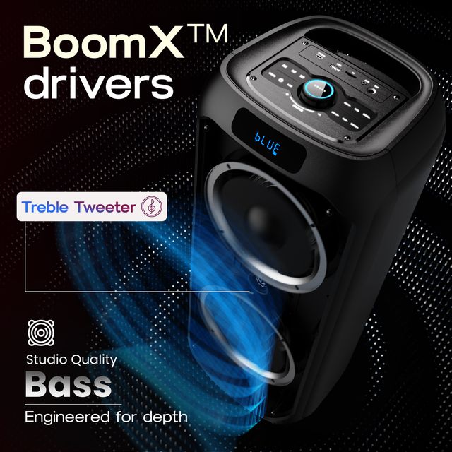 Boult Partybox X80 with Dynamic Rgb Led Panel | 80W Speaker | 5H Speaker