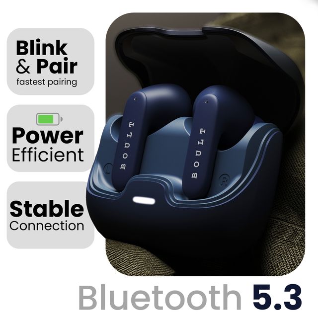Boult X70 Zen ENC Mic | 60H Battery | Low Latency Gaming | 5.3 Bluetooth Headset | Blue | In Ear