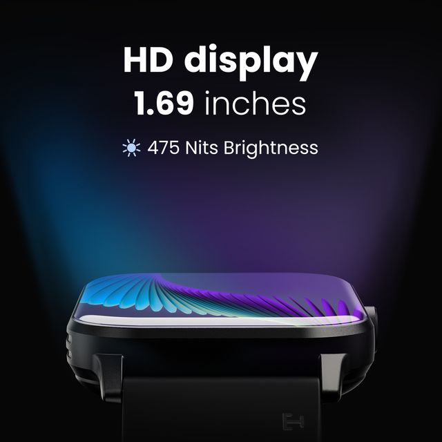 Boult Drift Bt Calling 1.69" Hd Display, Ip67 Smartwatch(Black Strap)