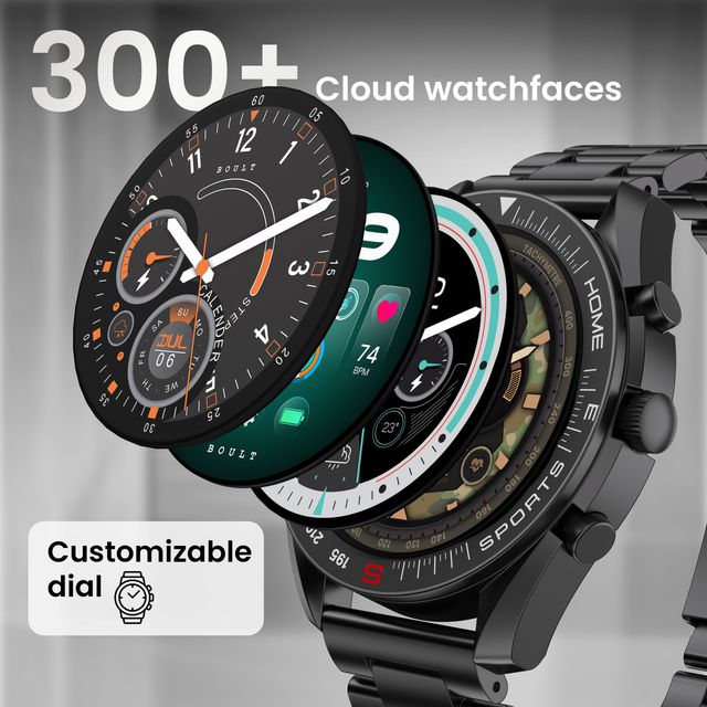 Boult Mirage 1.39" Screen, Bt Calling, Spo2 Smartwatch(Coal Black Strap)
