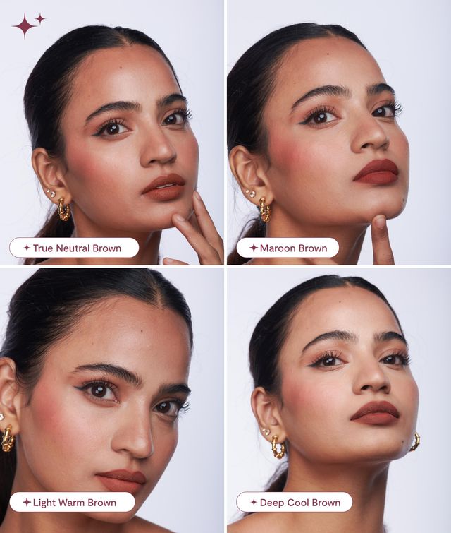 Gush Beauty Super Stack 4 in 1 Liquid Lipstick Stack | Conditioning & Pigmented | Everyday Browns | Shades Of Brown