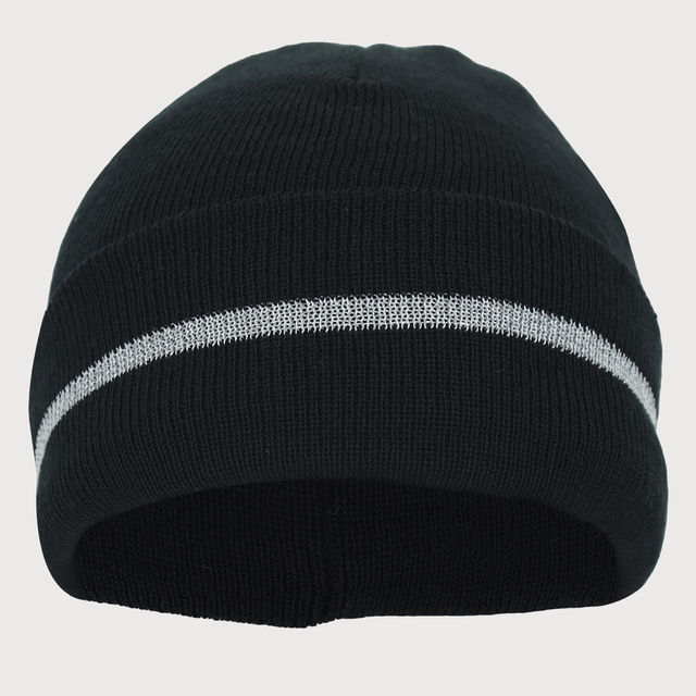 Buy Fabseasons Unisex Solid Cotton Blend Beanie | Black - Free