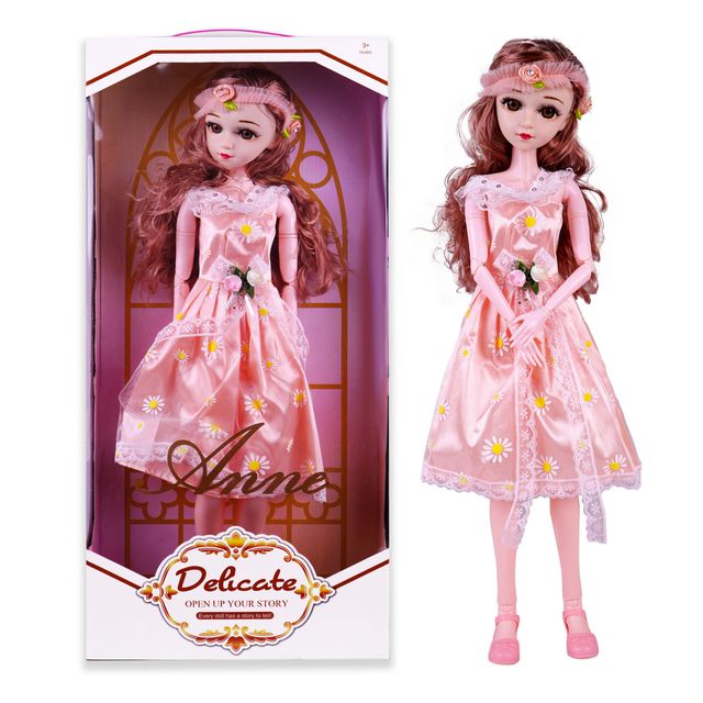 Toyshine 21 Inch Anne Fashion Doll With 3D Eyes | Folding Hands | Peach