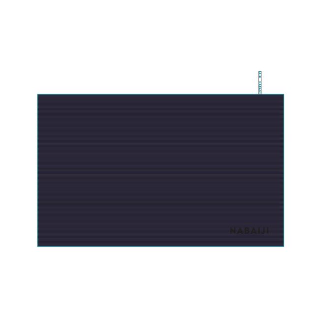 Nabaiji By Decathlon | Striped Microfiber Quickdry Towel L 80x130 cm - Dark Blue