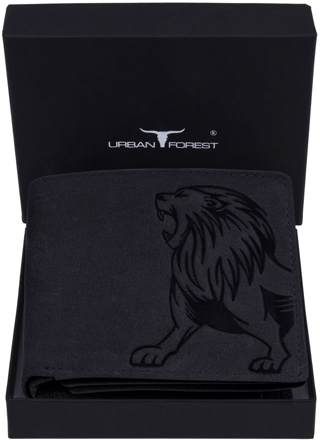 Urban Forest Men's Leo Vintage Leather Wallet | Black