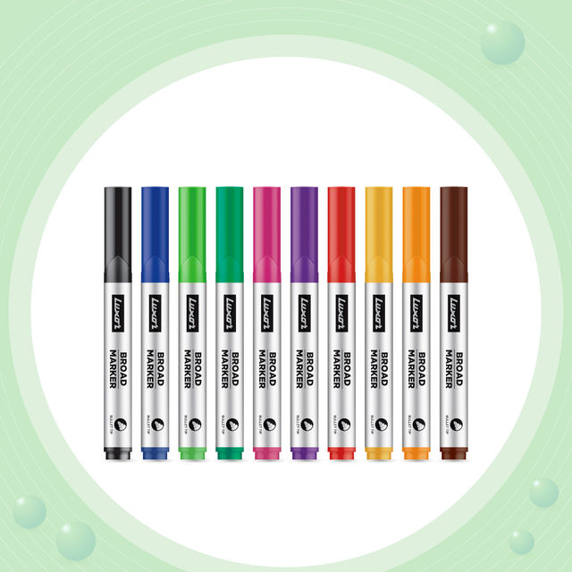 Luxor Broad Tip Marker Pack of 10 Assorted Colours
