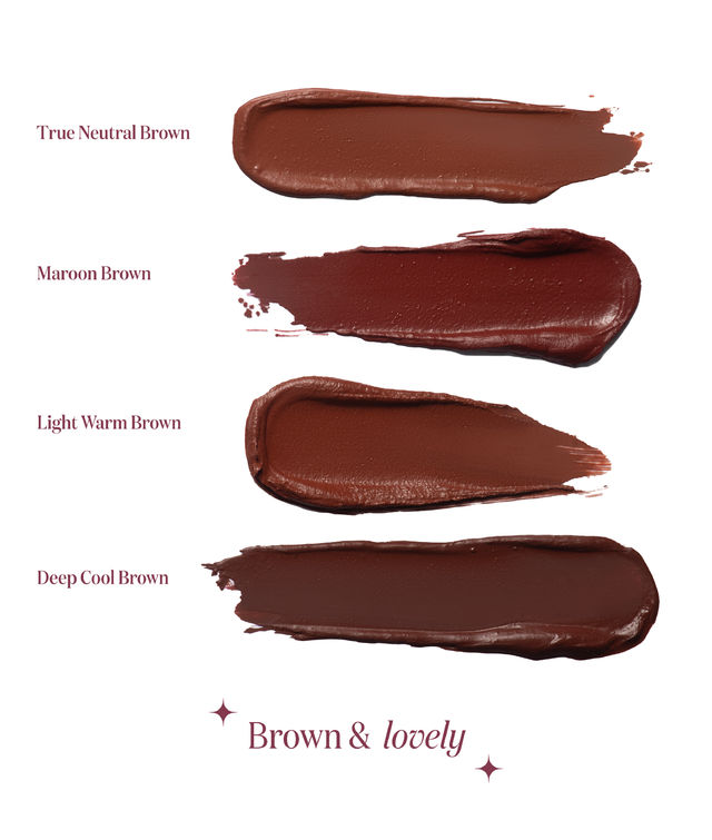 Gush Beauty Super Stack 4 in 1 Liquid Lipstick Stack | Conditioning & Pigmented | Everyday Browns | Shades Of Brown