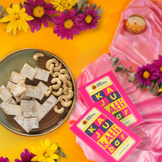 GO DESi Kaju Katli Mithai Cashew Bar