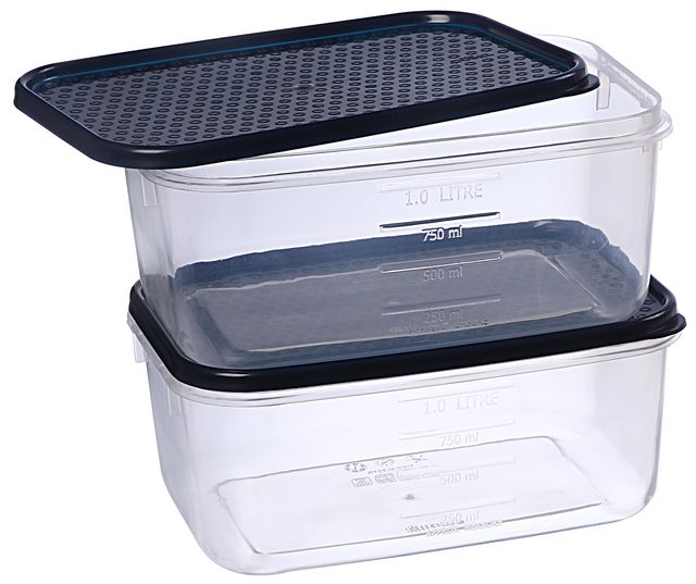 All Time Polka Storage Container (421 X 2) (2000 Ml) (2 Pc Set) (Colour May Vary)