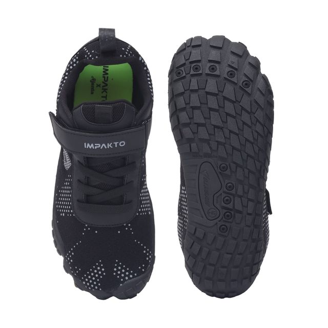 Impakto Men's Barefoot Rooted Black Gym Shoes | Uk6