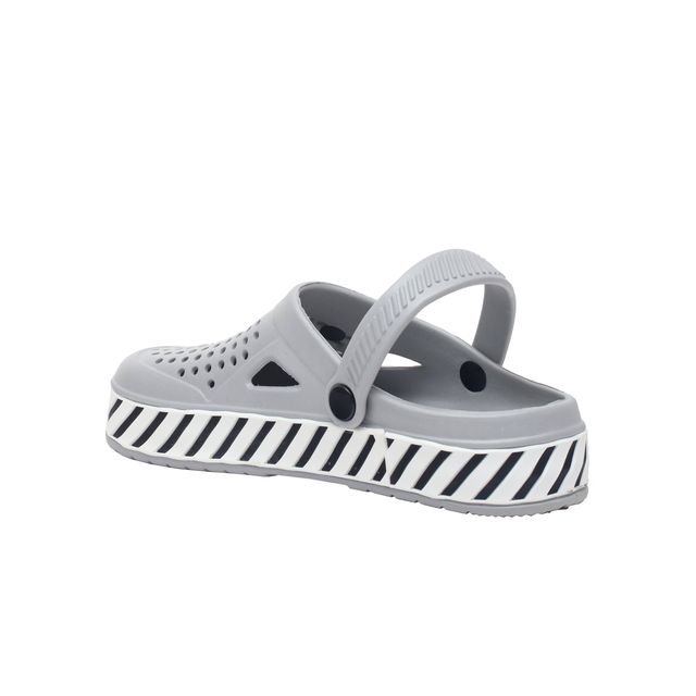 Impakto Men's Grey Slide Wave Clog & Slippers UK - 6
