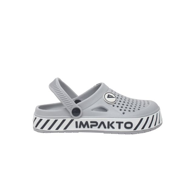Impakto Men's Grey Slide Wave Clog & Slippers UK - 6