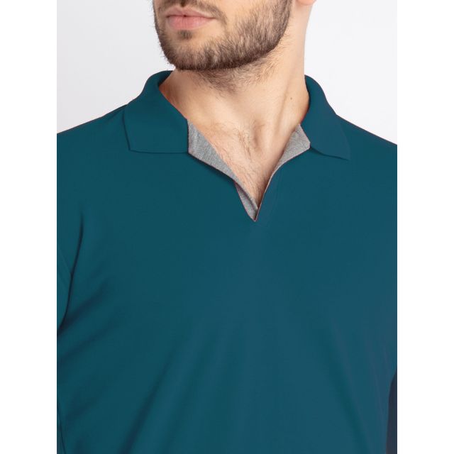 Status Quo Men Polo T-shirt - Dark Teal | Slim Fit | XL
