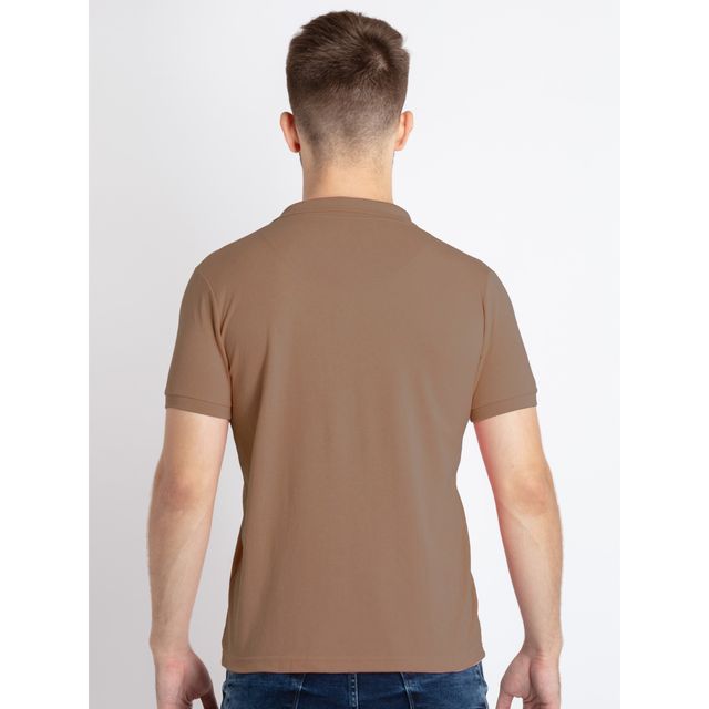 Status Quo Mens Slim Fit Polo T-shirt | Honey Brown | XXL