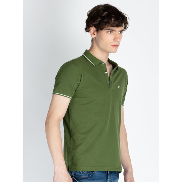 Status Quo Men Polo T-shirt - Cy Press | Slim Fit, Tipping Collar | L