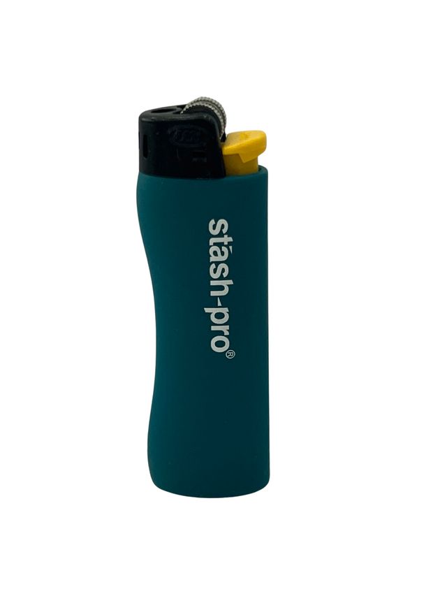Stash-Pro Premium Silicon Finish Electronic Refillable Lighter | Colour May Vary