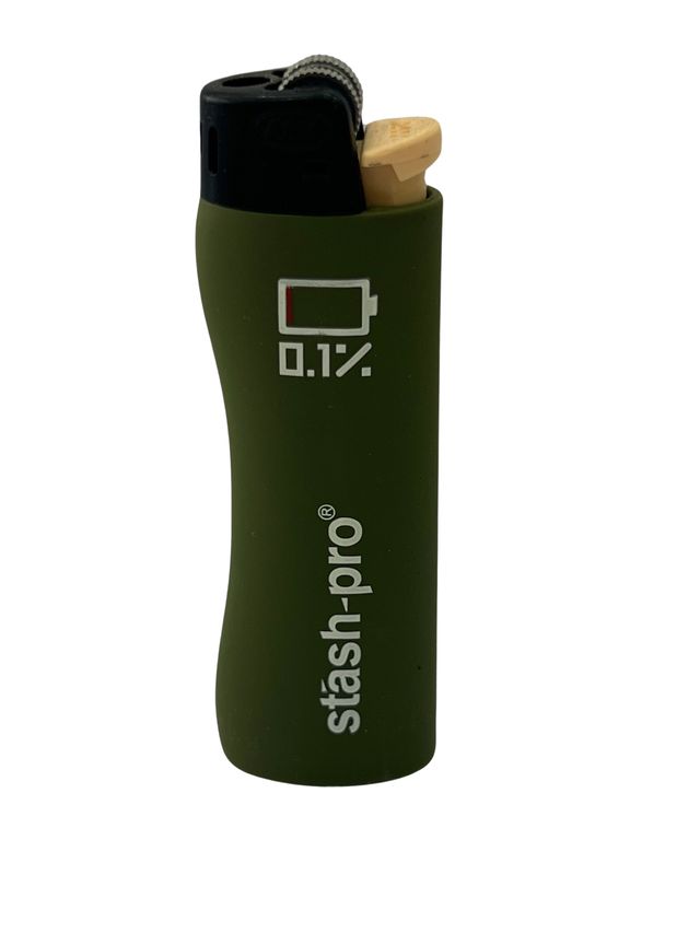 Stash-Pro Premium Silicon Finish Electronic Refillable Lighter | Colour May Vary