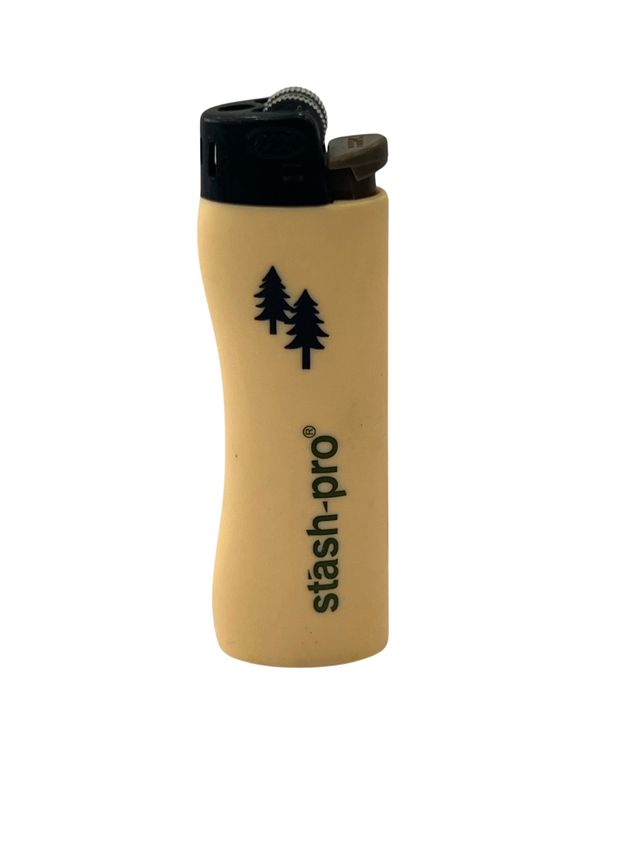 Stash-Pro Premium Silicon Finish Electronic Refillable Lighter | Colour May Vary