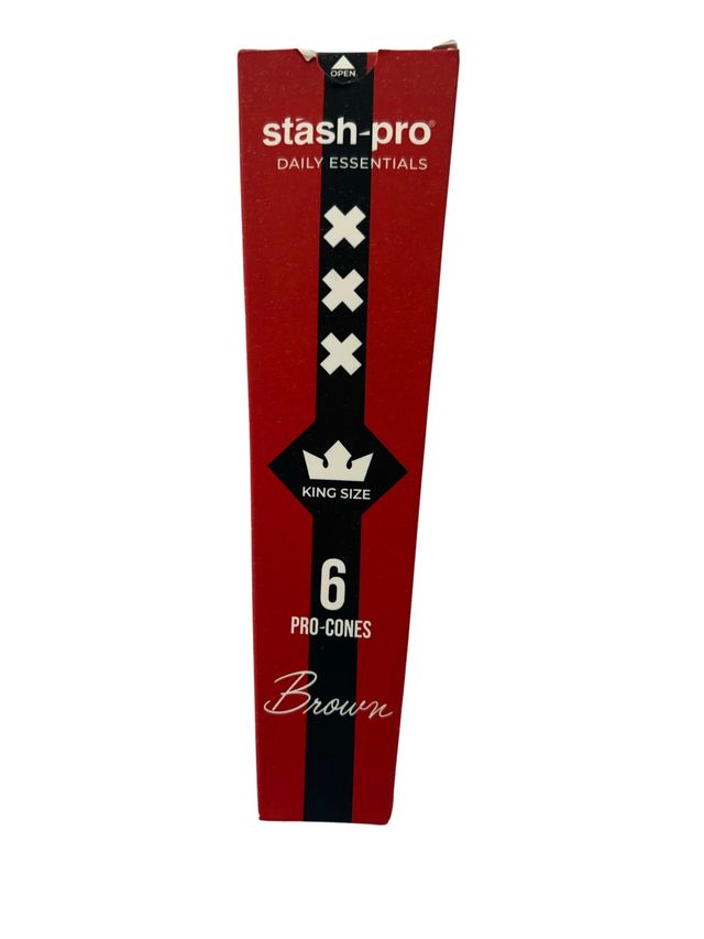 Stash-Pro Pre-Rolled Cones - Brown (Assorted Packaging) 6 pc Combo