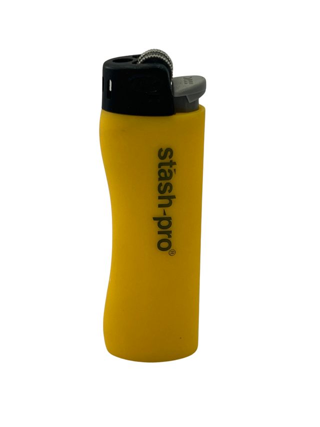 Stash-Pro Premium Silicon Finish Electronic Refillable Lighter | Colour May Vary