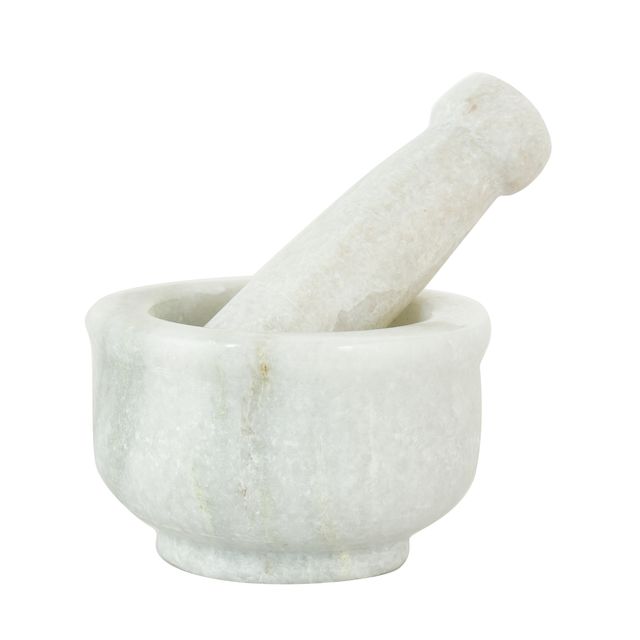 Oggn Marble Okhali Set Mortar Pestle 4x2.5