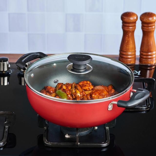 Vinod Inducto Deep Kadahi With Lid (24 Cm)
