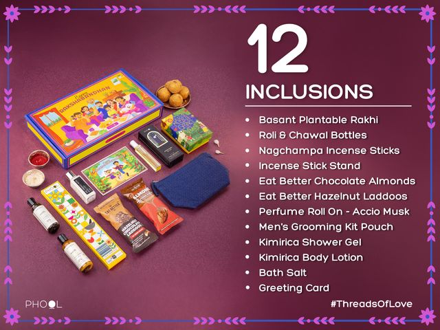 Phool Rangeen Personal Care Rakhi Gift Box - Complete Care Package