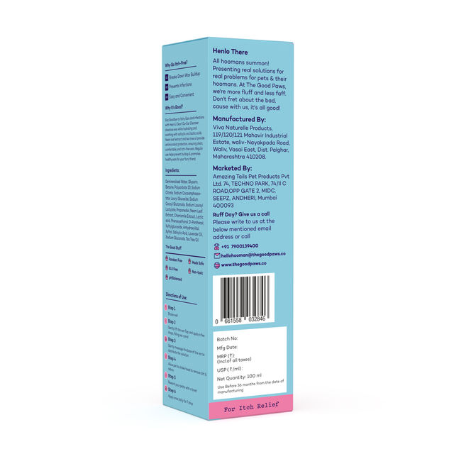 The Good Paws Hear & Clear Ear Cleanser For Dogs And Cats (Helps Prevent Infection)