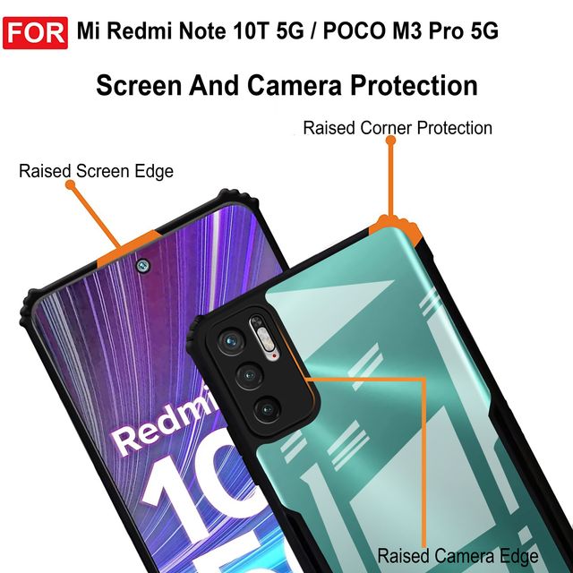 Zapcase Back Cover for Poco M3 Pro | Redmi Note 10T 5G | Matte-Black