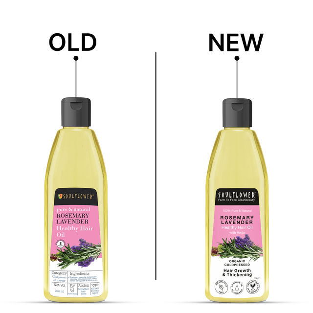 Soulflower Organic Rosemary Lavender Healthy Hair Oil For Hair Growth And Hair Fall Control