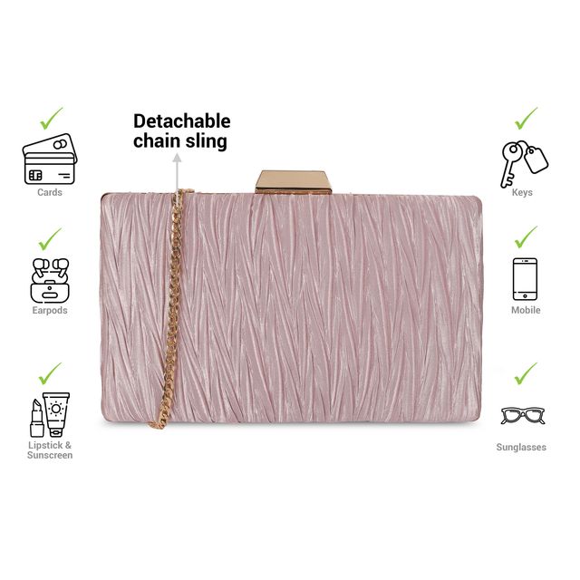 Mochi Women's Party Clutch | 38-128-52 | Rose Gold