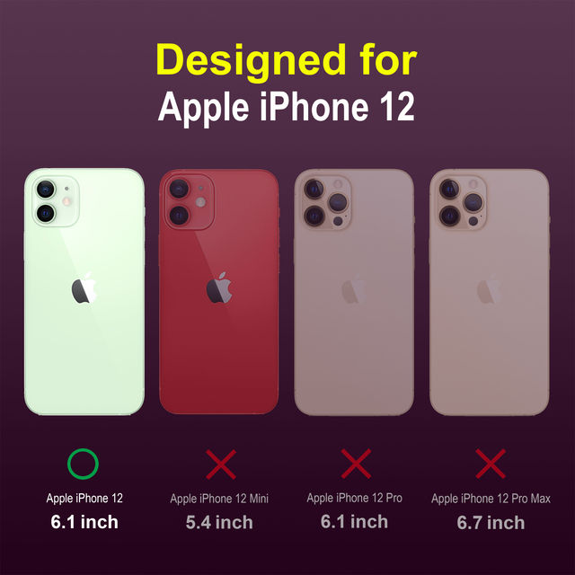 Zapcase Back Cover For Apple Iphone 12 (Magic-Lavender)