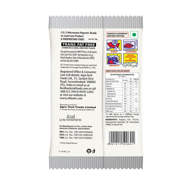ACT II Microwave Popcorn - Original 99 g Combo