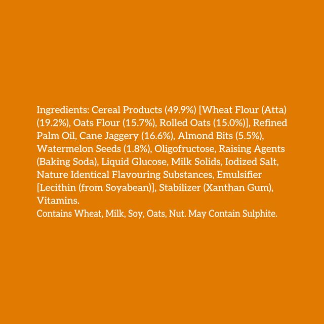 ITC Right Shift Jaggery Oats 0% Maida Cookies | 0% Refined Sugar | With Nuts and Seeds
