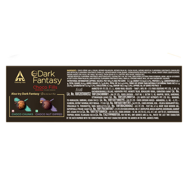 Sunfeast Dark Fantasy Choco Fills | Original Filled Cookies with Choco Crème | Perfect Snack 69 g Combo