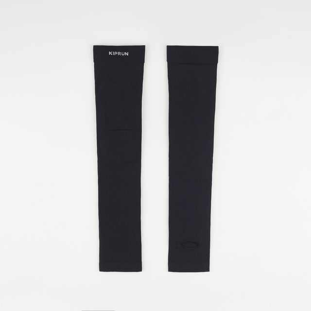 Kiprun By Decathlon | Black Uv Protected Arm & Hand Cover Sleeves, L/XL/2XL