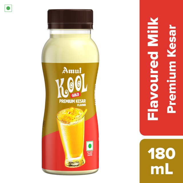 Amul Gold Kool Premium Kesar Flavoured Milk 180 ml Combo