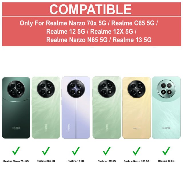 Zapcase Back Cover for Realme Narzo 70x 5G | Matte-Black