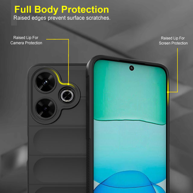 Zapcase Back Cover for Mi Redmi 13 5G | Magic-Black