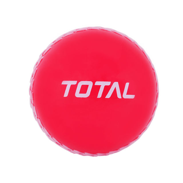 Total Red Synthetic Wind Cricket Ball With Seam - Ideal for All Age Groups