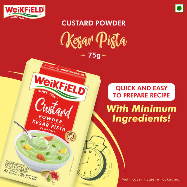 Weikfield Custard Powder Butterscotch Flavoured Carton(75gms) & Weikfield Custard Powder Kesar Pista Flavor Carton(75gms) Combo
