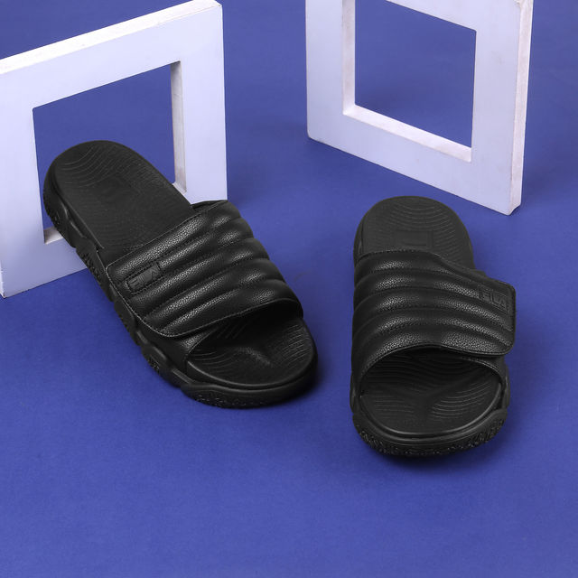 Fila Forida Sliders For Men And Women | Black | (Size- 9)