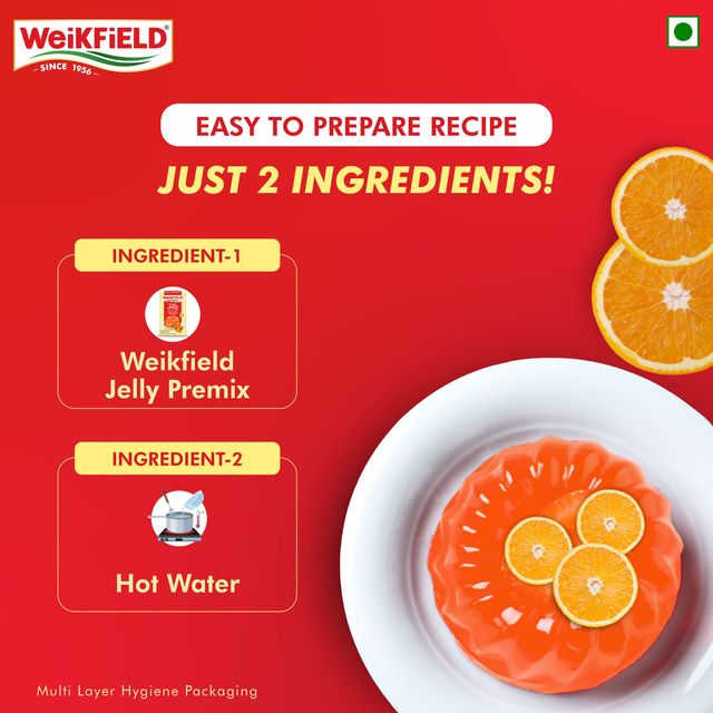 Weikfield Jelly Crystals Mango Flavour Carton(90gms) & Weikfield Jelly Crystals Delicious Orange Flavor Carton(90gms) Combo