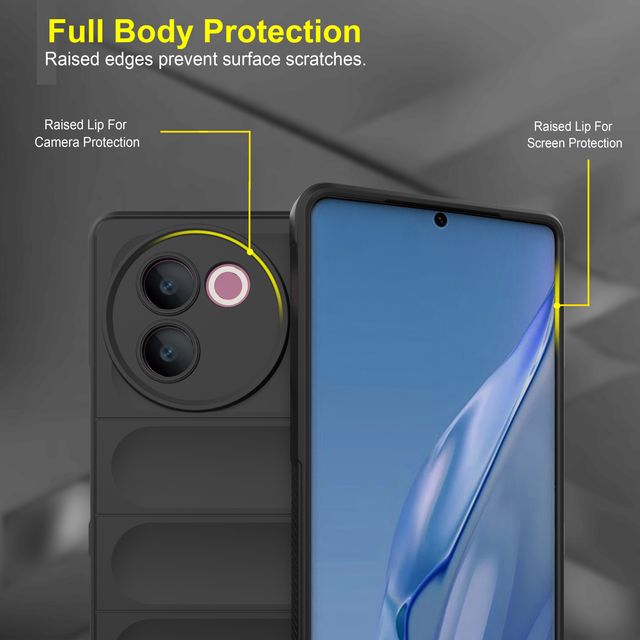 Zapcase Back Cover for Vivo V30e 5G | Magic-Black