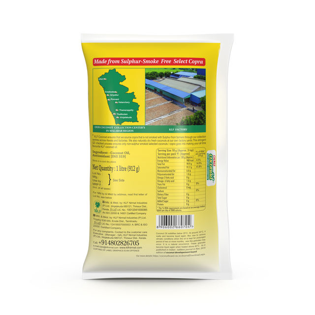 KLF Coconad Pure Coconut Cooking Oil | Pouch