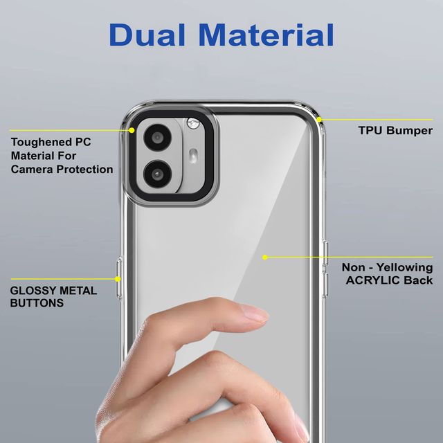 Zapcase Back Cover for CMF by Nothing Phone 1 | Space-Black